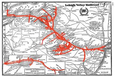 Lehigh Valley RR Map